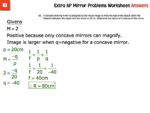 AP Extra Mirror Probs Answers.020-002